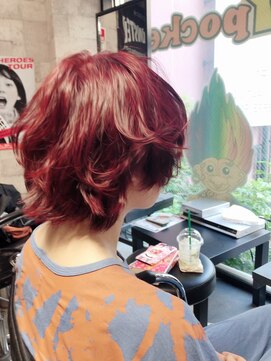 トリックストア(TRICK STORE) カッパーブラウン無造作ショートボブ