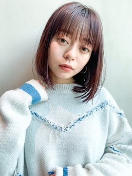 アイティー バイ アルバム 中野店(IT by ALBUM) ストレートボブ_外ハネボブセクションカラーペールベージュ_7306