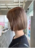 ダブルカラーミルクティーベージュカラーケアブリーチハイトーン