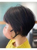 丸み◎20代30代40代50代大人カッコかわいい丸みショートボブ