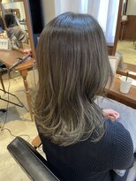 シェノン サントル(CHAINON CENTRE)&nbsp;マッシュショート/黒髪スタイル/アッシュカラー/グレーベージュ