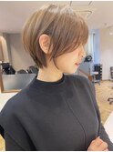 20代30代大人ガーリーショートヘアチョコレートモードショート