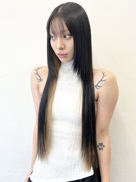 ココ 原宿(KOKO) 黒髪小顔クラゲヘアーオリーブグレーココアベージュケアブリーチ