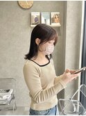 顔まわりカットで耳掛けも可愛い☆