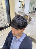 王道マッシュ&ニュアンスパーマ