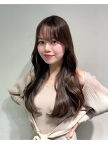 ワン バイ ジエクト(One by The Ect)&nbsp;エアリーロングレイヤーカットシースルーバングアッシュベージュ