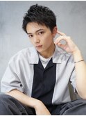 メンズショート 刈り上げアップバング