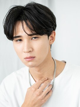 トニーアンドガイ メン 与野駅前店(TONI&GUY MEN) 20代30代ビジネス重めブラッククロップフェザーマッシュe与野