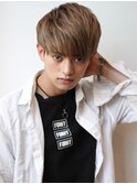 スーツ短髪ツーブロック束感モテるハイトーンシークレットパーマ