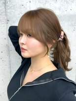 ビューブルー 亀戸錦糸町(VIEW BLUE)&nbsp;美髪カールピンクブラウン韓国レイヤーロングセミディ顔周り前髪