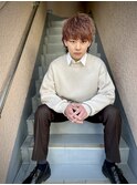 ツートンカラーマッシュウルフ