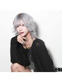 シルバージェンダーレスウルフカット