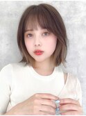 【over hair】外ハネボブ×シースルーバング×ショコラブラウン