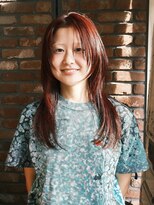 ボコカ(bococa)&nbsp;【macana指名】ワインレッド暖色レイヤーカット登戸