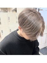 デバイス バイ フレイムス 越谷(DEVICE by Frames)&nbsp;ダブルカラー　グレージュ　センターパート　メンズ