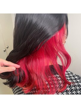 ガーデン ジングウマエ(GARDEN jingumae) パステルレッドのインナーカラー