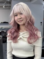 カシェル(cashel)&nbsp;ハイトーンデザインカラー  ホワイト × ペールピンク