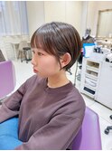 コンパクトショート　顔まわりカット　京都美容室　進詩織
