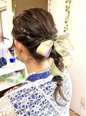 ふわふわ高めの編み下ろし【横浜/ヘアセット/着付けヘアメイク】