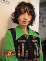 ノラ シブヤ(NORA)&nbsp;小顔ミディアムパーマミディアムデジタルパーマボブパーマ前髪
