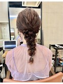 ヘアセット/お呼ばれヘア/結婚式/参列/編み下ろし/編み込み