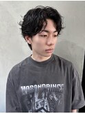 刈り上げセンターパート/波巻きツイストスパイラル/橿原
