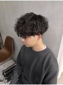 波巻きパーマ