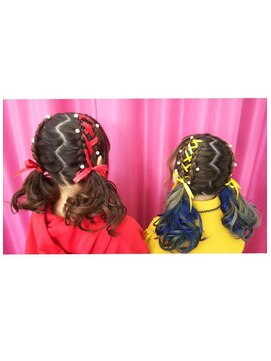 ハナココ 水戸店(hana Coco) ☆ライブヘアセット☆リボンツインテール