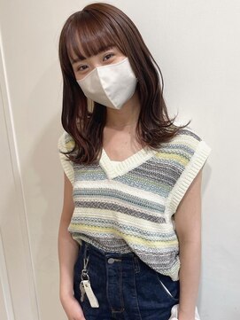 グリーン 渋谷(green) 【MIO】ナチュラルイヤリングカラー×カーキベージュ