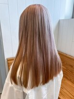 アイティーバイアルバム 八王子店(IT by ALBUM) ピンクベージュ_外ハネボブセクションカラー_ba394121