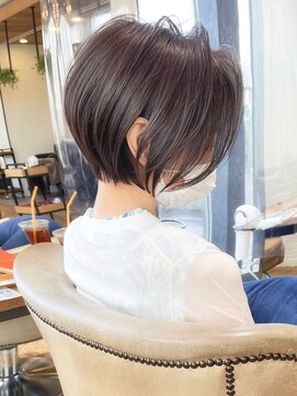 バンプ ギンザ(BUMP GINZA) 30代、40代/丸みくびれショートボブ×白髪染めハイライト/大宮