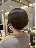 大人マッシュショート丸みショート黒髪ショートベリーショート