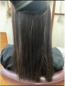美容室 メザミー MESAMIES 髪質改善 暗髪黒髪 ツヤ髪ストレートロング 縮毛矯正