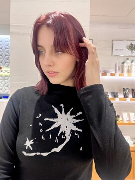 ピークアブー アヴェダ ギンザシックス(PEEK-A-BOO AVEDA GINZASIX) 深めボルドーカラー艶髪透明感カラーピンクカラー