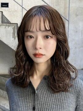 メゾンアクア 表参道(Maison ACQUA) ＋ウェーブミディアム似合わせカットメルティーカラーボブパーマ