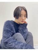 丸みショートシースルーバングくびれショートボブミニボブ