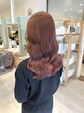 ルーム 郡山店(ROOM) ブリーチなしWカラー♪ふんわり可愛いピンクブラウン◎