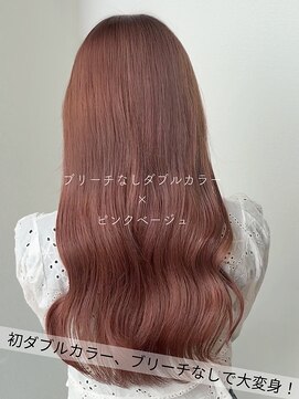 サラジュ 仁川店(SARAJU) 【ダブルカラー特化】今田担当　ブリーチなし×ピンクベージュ