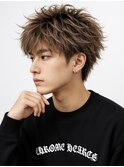 シースルー大宮フェザーパーマスパイキーフェザーショートパーマ