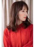 □暖色系カラー大人美人抜け感レイヤーパーマ405-3上尾30代40代