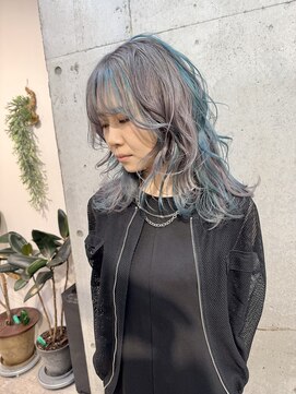 ラニヘアサロン(lani hair salon) シルバーカラー/ターコイズブルー/ブロックカラー/デザイン
