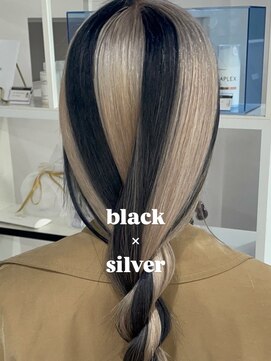 ベレーザ 渋谷(BELEZA) 16890黒髪フォックスカラーシルバーベージュルールカラー