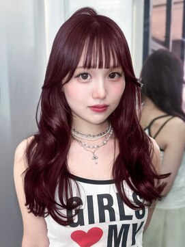 アルバム 銀座(ALBUM GINZA) ロング前髪カット韓国ヘア顔周りレイヤー_F1151