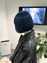 レフ(LEF) ターコイズブルーボブ/ダブルカラー/ケアブリーチ