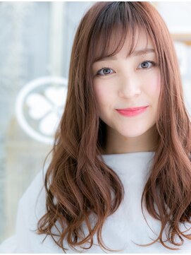 モッズヘア 越谷(mod's hair) ■斜めバングxピンクカラー小顔ロング107-2★越谷20代30代40代