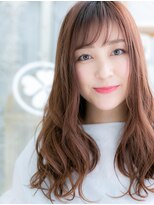 モッズヘア 越谷(mod's hair) ■斜めバングxピンクカラー小顔ロング107-2★越谷20代30代40代