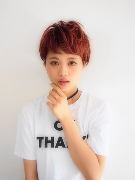 ミーケ(miike) 【miike】ハンサムショート×ピンクレッド