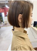 プツっと前下がりボブ×カーキグレージュ【梅田/中崎町】