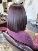 ツヤ髪ピンクバイオレットカラー