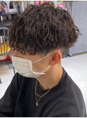 無造作パーマ波巻きパーマ波巻きスパイラルパーマツーブロック
